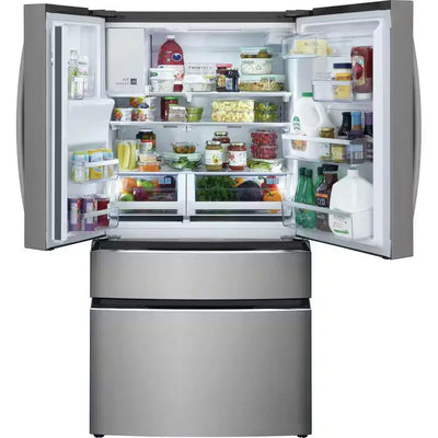 Gallery 36 In. 26.3 Cu. Ft. 4 Door French Door Standard Depth Refrigerator in Stainless Steel | Fridge.com