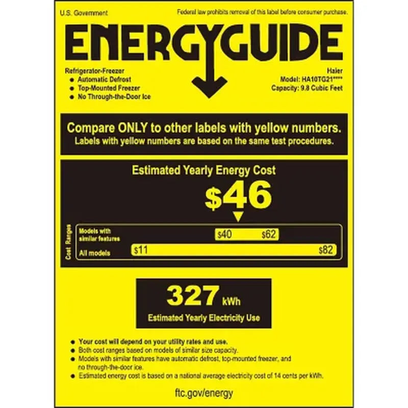 Haier 9.8 Cu. Ft. Top Freezer Refrigerator | Fridge.com
