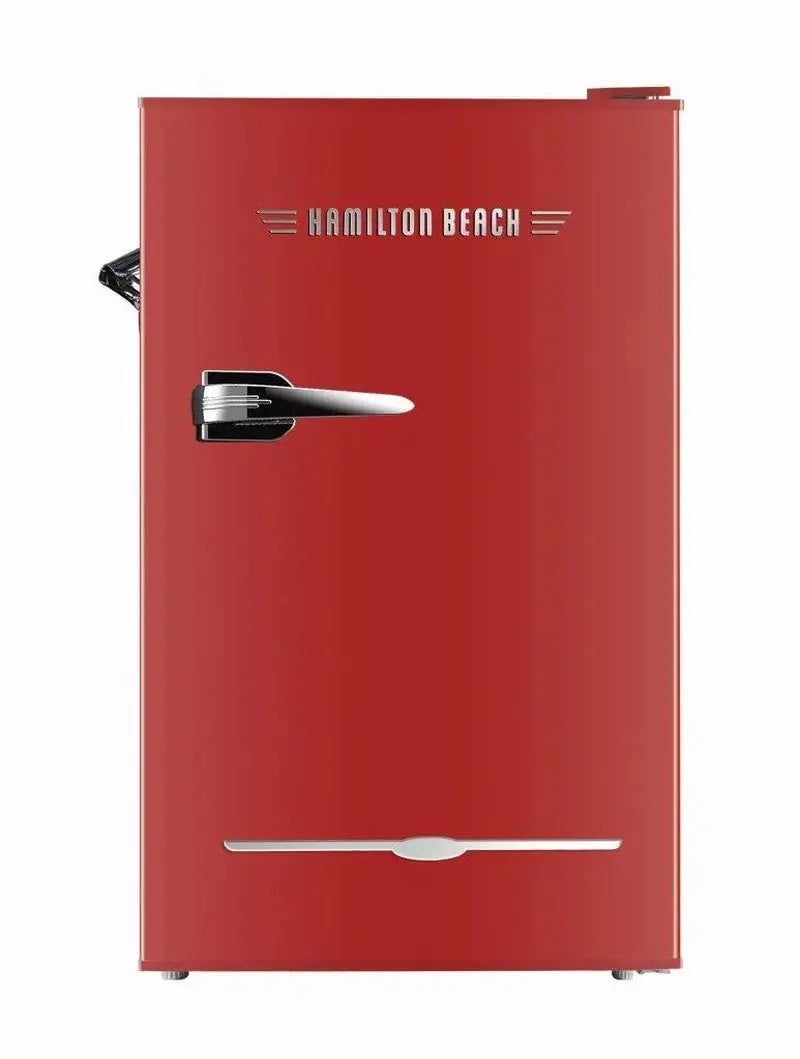 Hamilton Beach 3.2 Cu Ft Retro Bar Refrigerator with Side Bottle Opener Sleek Retro Design, CFC Free, Red, HBF3200 | Fridge.com