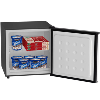 Honeywell Mini Compact Freezer Countertop, 1.1 Cubic Feet, Single Door Upright Freezer with Reversible Door, Removable Shelves, for Home, Dorms, Apartment, Office- Stainless Steel | Fridge.com