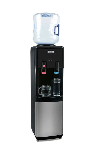 Igloo Black Free Standing Top Loading Electric Water Dispenser | Fridge.com
