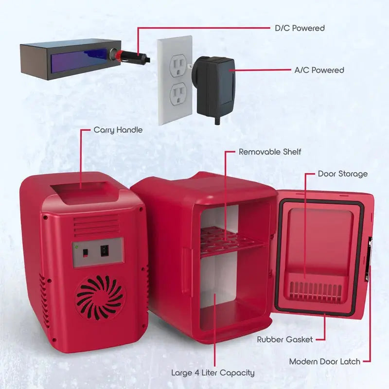 Ionchill 0.035 Cubic Feet Portable Countertop Mini Fridge | Fridge.com