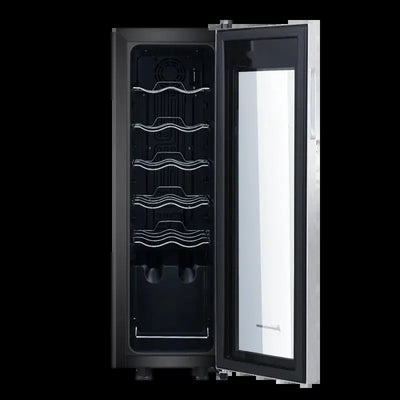 Kalamera 12 Bottle Free Standing Compressor Wine Cooler with Glass Door with Concealed Handle | Fridge.com