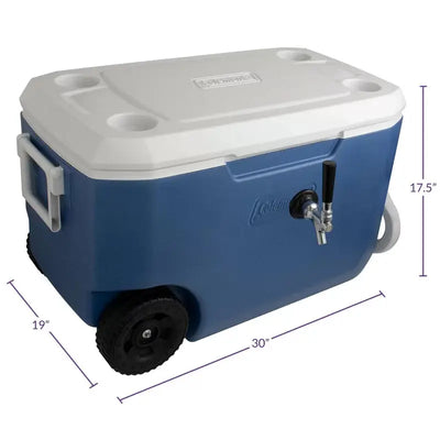 Kegco 2 Cubic Feet Blue Outdoor Single Tap Freestanding Kegerator with Adjustable Temperature | Fridge.com