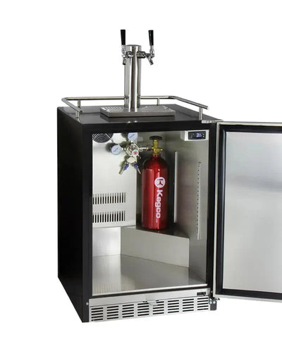 Kegco Dual Tap Freestanding Kegerator with Door Lock and Adjustable Temperature | Fridge.com