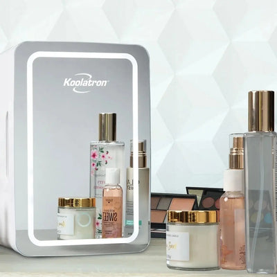 Koolatron 6 Liter Portable Cosmetic Refrigerator LED Lighted Makeup Mirror Cooler | Fridge.com