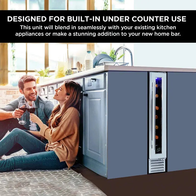 Koolatron 7 Bottle Slim 6 in Built-In Under-Counter Wine Fridge | Fridge.com