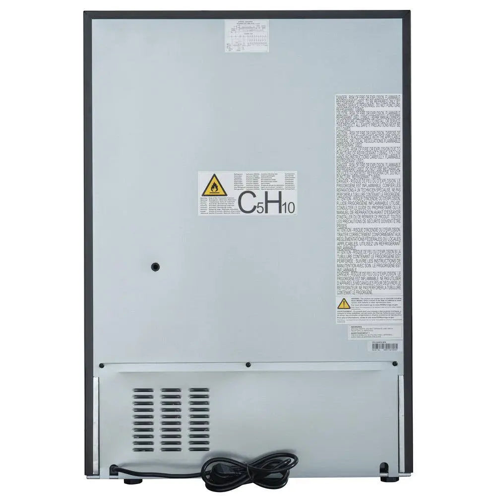 Koolmore Reserve 24 In. under Counter Panel Ready Dual Zone Wine Cooler with Black Shelves and 45 Bottle Capacity | Fridge.com