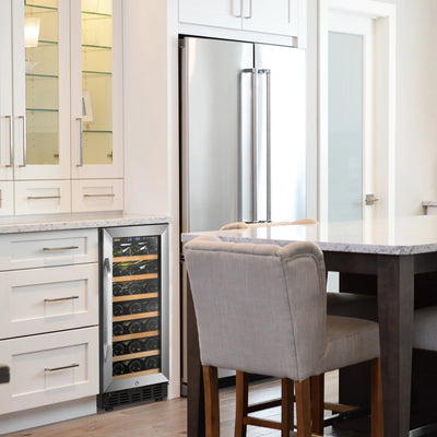 Lanbo 33 Bottle under Counter Built-In Compressor Wine Cooler 15 Inch Width | Fridge.com