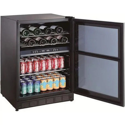 Magic Chef BTWB530ST1 New 24-Inch Wide Dual-Zone Wine and Beverage Cooler. Stainless Steel Built-In Glass Door | Fridge.com