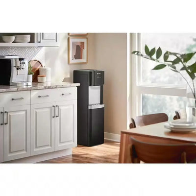 Matte Black and Stainless Steel Bottom Load Water Dispenser | Fridge.com