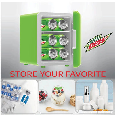Mountain Dew 6 Can Mini Retro Beverage Fridge | Fridge.com