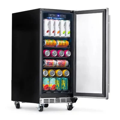 Newair 15" Built-In 90 Can Outdoor Beverage Fridge | Fridge.com