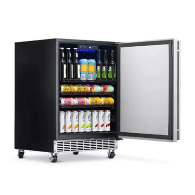 Newair 24" Built-In 160-Can Outdoor Beverage Fridge | Fridge.com