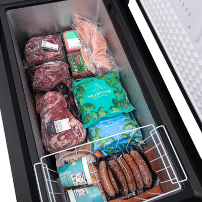 Newair 6.7 Cu. Ft. Compact Chest Freezer in Black, Temperature Control, Fast Freeze Mode, Door Alarm, Wire Basket, Self-Diagnose Program, and LED Lighting | Fridge.com