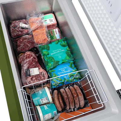 Newair 6.7 Cu. Ft. Mini Deep Chest Freezer and Refrigerator in Military Green, Digital Temperature | Fridge.com