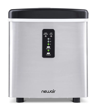 Newair Silver Countertop Bullet Ice Maker | 28 lbs. a Day | 3 Ice Sizes | Fridge.com