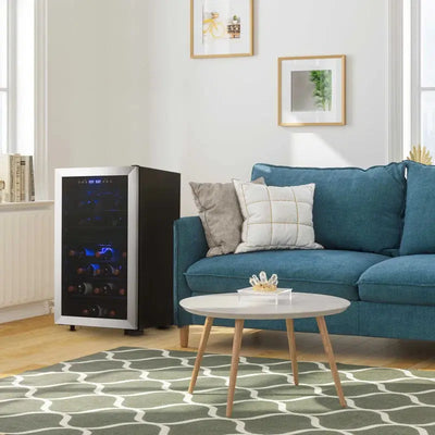 Newair Free Standing Wine Cooler, Stainless Steel | Fridge.com