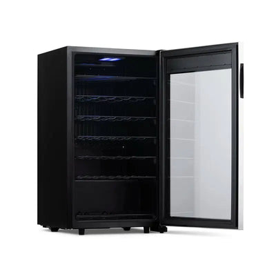 Newair Freestanding 33 Bottle Compressor Wine Fridge in Stainless Steel, Adjustable Racks | Fridge.com