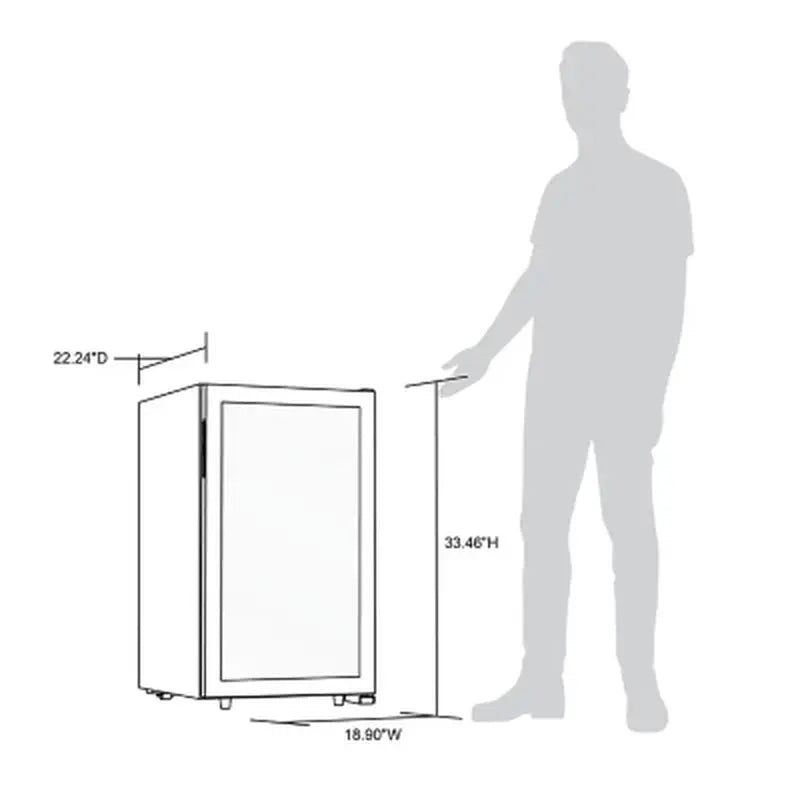 Newair Freestanding 50-Bottle Compressor Wine Fridge in Stainless Steel | Fridge.com