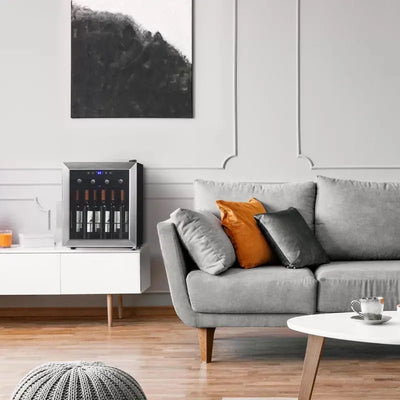 Newair Freestanding Wine Cooler, Stainless Steel | Fridge.com