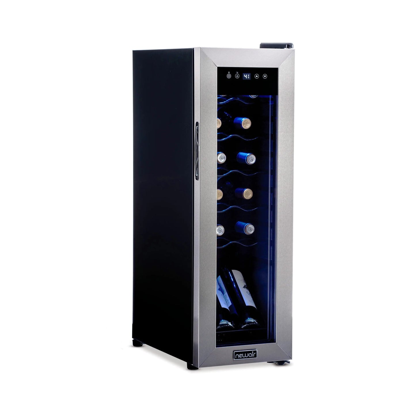 Newair, 16 Bottle Freestanding Wine Fridge, Stainless Steel Wine Cooler | Fridge.com