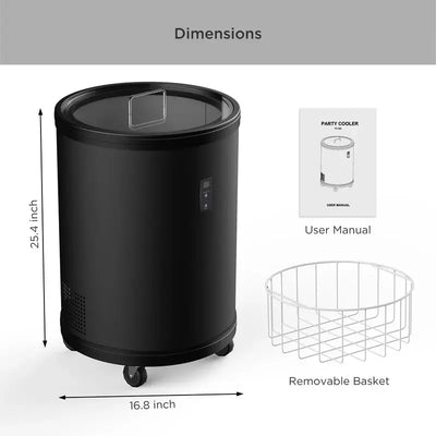 Northair 16.7'' 14 Bottle and 28 Can Single Zone Freestanding Wine & Beverage Refrigerator | Fridge.com