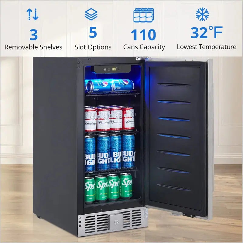 Fashionwu Beverage Refrigerator Indoor/Outdoor Beverage Cooler for 110 Cans | Fridge.com
