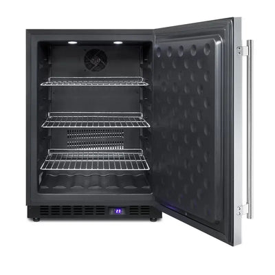Outdoor Refrigeration 4.72 Cubic Feet Frost-Free Undercounter Upright Freezer with Adjustable Temperature Controls and LED Light | Fridge.com