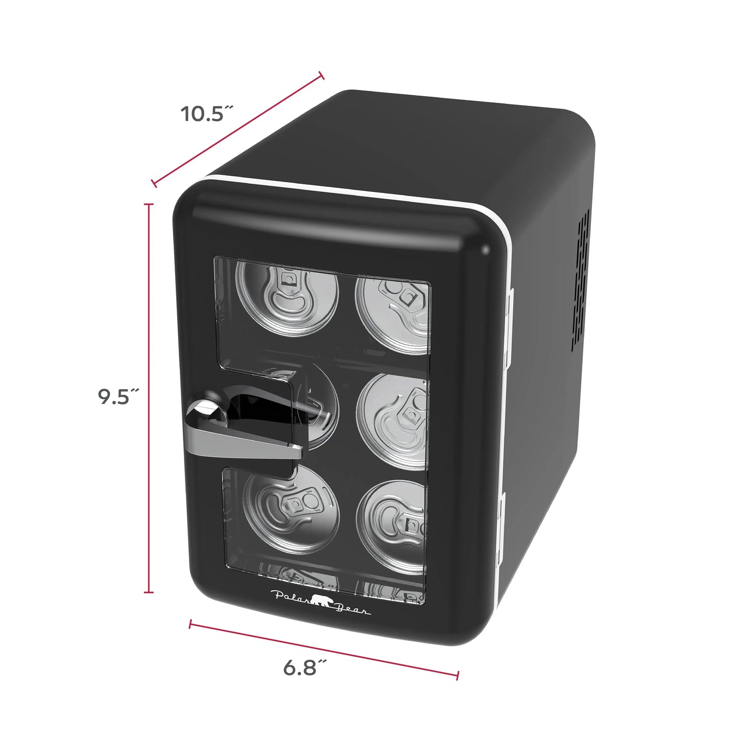 Polar Bear Mini Fridge Cooler, 6.5In. 4-Liter Retro Window Standard Door Compact Mini Refrigerator, New | Fridge.com