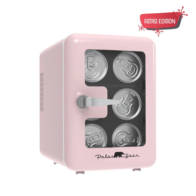 Polar Bear Mini Fridge Cooler, 6.5In. 4-Liter Retro Window Standard Door Compact Mini Refrigerator, New | Fridge.com