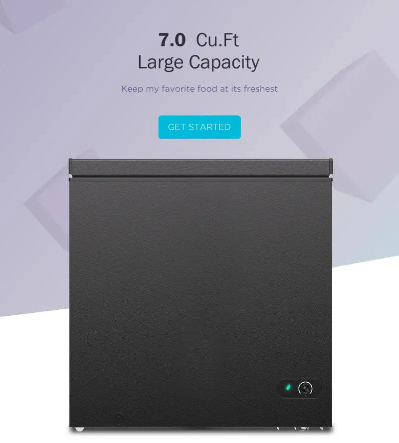 Portable 7 Cubic Feet Chest Freezer with Adjustable Temperature Controls | Fridge.com