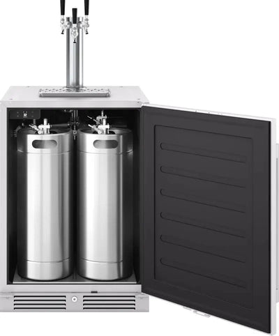 Presrv 5.6 Cu. Ft. Convertible Outdoor Beer Kegerator in Stainless Steel with Triple Tap and 107-Can Beverage Storage | Fridge.com