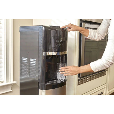 Primo Deluxe Bottom Load Black and Stainless Water Dispenser Model 900130 | Fridge.com