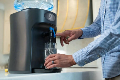 Primo® Water Countertop Dispenser Top Loading, Room Temperature, Black, 3 or 5 Gallon | Fridge.com