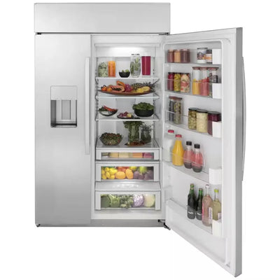 Profile 28.7 Cu. Ft. Smart Built-In Side by Side Refrigerator in Stainless Steel | Fridge.com