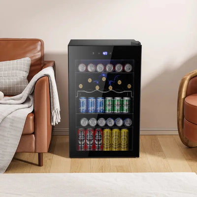 R.W.FLAME 140 Cans (12 Oz.) Freestanding Beverage Cooler with 37 Bottle Wine Storage | Fridge.com