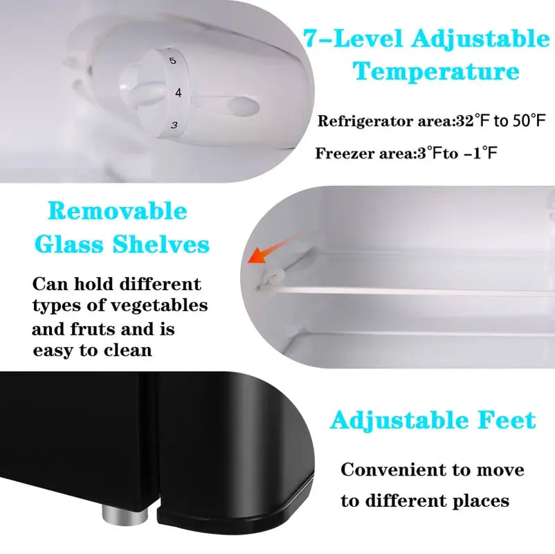 R.W.FLAME Retro 3.2 Cu. Ft. Freestanding Mini Fridge with Freezer | Fridge.com