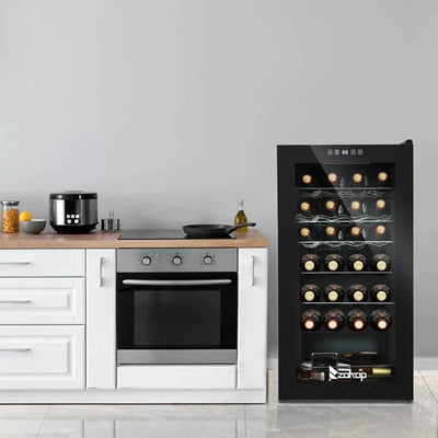 Rebuyhome 17.72'' 28 Bottle Single Zone Freestanding Wine Refrigerator | Fridge.com