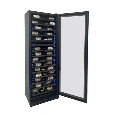 Reserva 67-Bottle 71 In. Tall Dual Zone Right Hinge Digital Wine Cellar Cooling Unit in Black Shallow Depth | Fridge.com