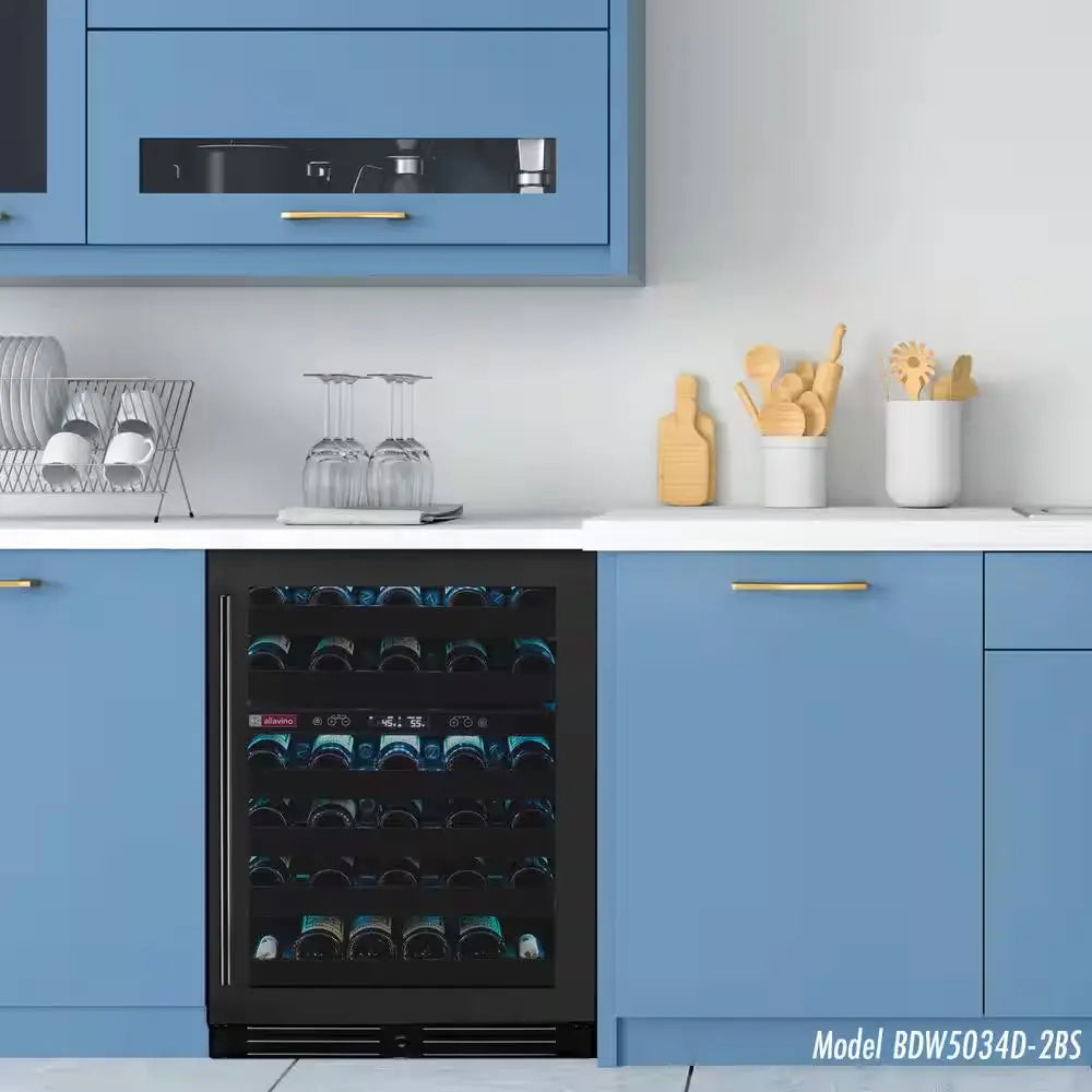 Reserva Series Digital Wine Cellar Cooling Unit 34 In. Tall Black Stainless Steel Dual Zone Right Hinge | Fridge.com