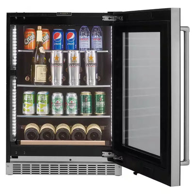 Reserve 24 In. 5.0 Cu. Ft. Freezerless Built-In Refrigerator in Black | Fridge.com