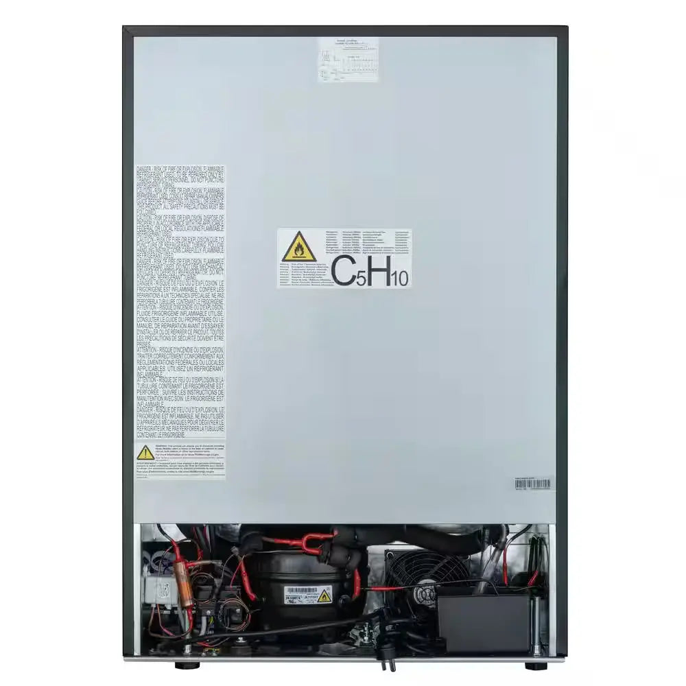 Reserve 24 In. French Door Dual Zone Panel Ready Undercounter with 20 Bottle Capacity Beverage and Wine Cooler in Black | Fridge.com