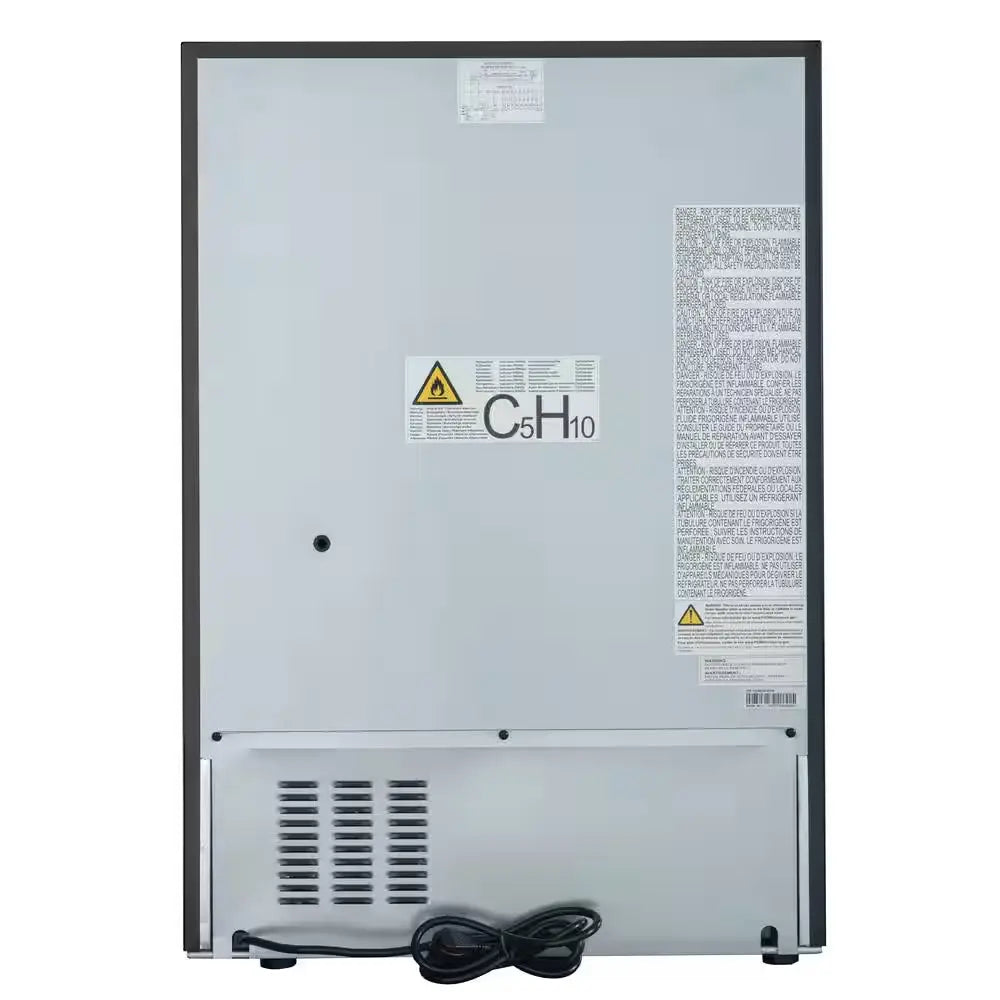 Reserve 24 In. under Counter Panel Ready Dual Zone Built-In Beverage and Wine Cooler with 45 Bottle Capacity in Black | Fridge.com