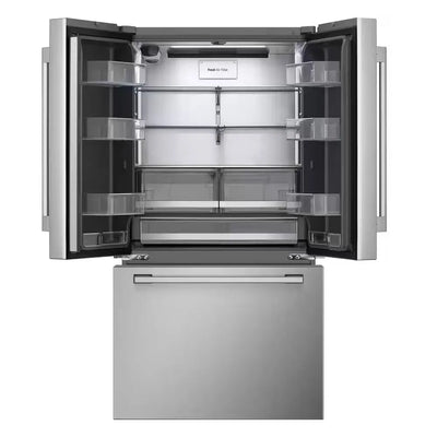 STUDIO 27 Cu. Ft. SMART Counter Depth 3-Door French Door Refrigerator in Printproof Stainless Steel with Water and Ice | Fridge.com