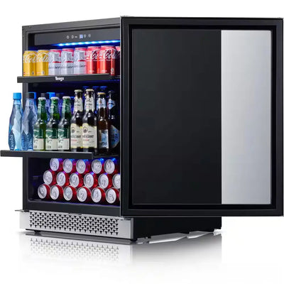 24 In. Single Zone 180-Cans Beverage Cooler in Stainless Steel Beer Drink Refrigerator Built-In Fridge W/ Safety Lock | Fridge.com
