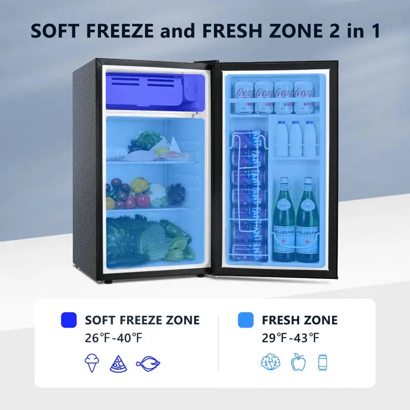 Simzlife 3.2 Cu. Ft. Freestanding Mini Fridge with Freezer | Fridge.com