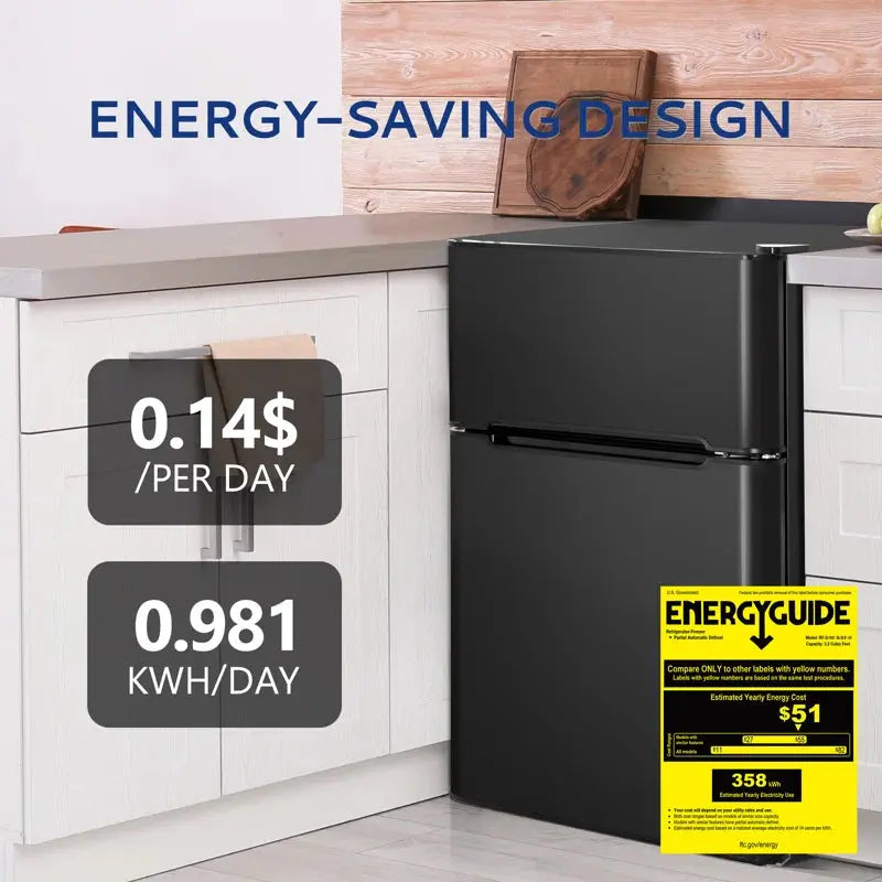 Simzlife 3.2 Cubic Feet Small Fridge Convertible Mini Fridge with Freezer | Fridge.com