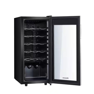Single Zone 18-Bottle Free Standing Compressor Wine Cooler with Glass Door | Fridge.com