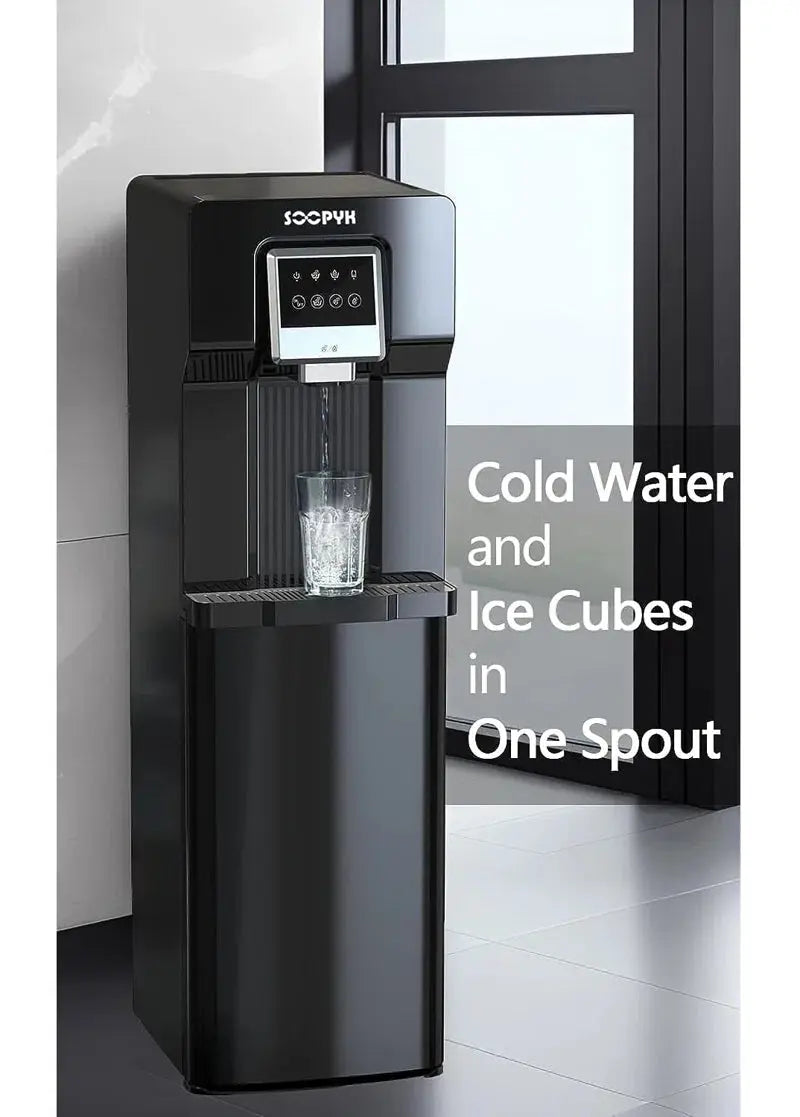 Soopyk Bottom Loading Water Dispenser with Ice Maker 18Lbs Daily Capability Black(No Hot Water) | Fridge.com